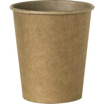 Jednorázové nádobí Gastro obaly EKO papírový kelímek hnědý 8oz, 200ml akce s víčkem (min. počet 1000ks)