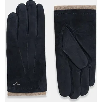 Rukavice Semišové rukavice Paul&Shark pánské, tmavomodrá barva, 14317200 59X, vel. 9.5