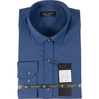 Pánská košile EGO MAN košile pánská EGR-028-6 regular fit M tmavě modrá