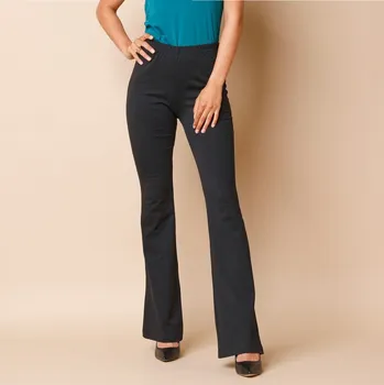 Dámské legíny Bootcut legíny s pružným pasem černá 54