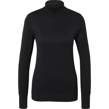 Dámský svetr 714079 - Tchibo - Rolák z jemného úpletu - pro ženy - vel. M 40/42 - barva: černá