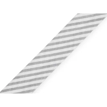 Šikmý proužek bavlněný puntík, káro, hvězdy, jemný proužek šíře 20 mm zažehlený