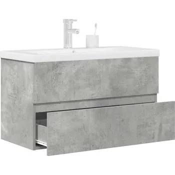 Koupelnový nábytek 2dílný set koupelnového nábytku betonově šedý kompozitní dřevo Šedá3324915