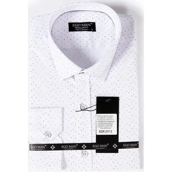 Pánská košile EGO MAN košile pánská EGR-217-2 regular fit M bílá