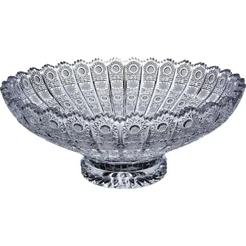 Bohemia Crystal skleněná mísa šál 60552/355mm. Bohatý brus Klasik