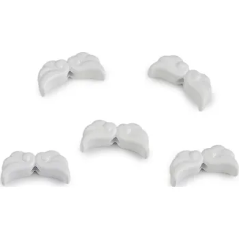 Ozdobný díl andělská křídla lakovaná 6x12 mm, barva 1 Off White
