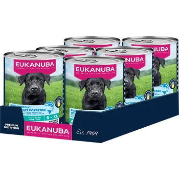 6x400g Eukanuba Adult Rich in Trout with Sweet Potatoes