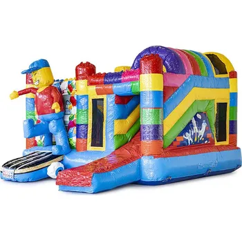 Skákací hrad Skákací hrad se skluzavkou a herními prvky | Záruka 2 roky | Superblok kostky