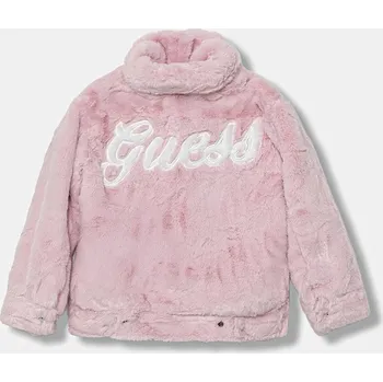 Dívčí bunda Dětská bunda Guess růžová barva, J5YL18 K8BV0 J5YL18.K8BV0.9BYA 30X, vel. 167