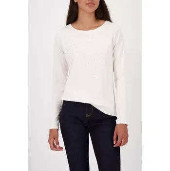 Dámská košile MONARI CIAO BELLA dámské triko béžové bavlněné zdobené kamínky