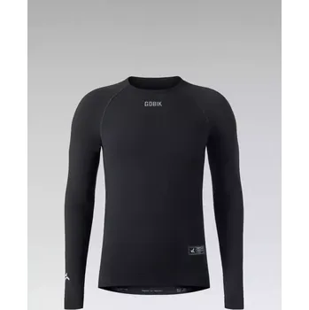 cyklistický dres GOBIK Cyklistické triko s dlouhým rukávem - WINTER MERINO - černá M