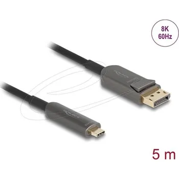 Prodlužovací kabel Delock Aktivní optický kabel USB Type-C™ na DisplayPort 8K, 60 Hz, 40 Gbps, 5 m, černý 81604
