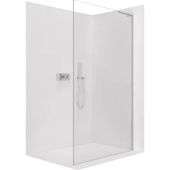 Cerano Sprchová zástěna Walk-in Onyx L-pravá vzpěra, 8 mm, chrom, transparentní sklo, 160x200 cm, CER-8050BD1074