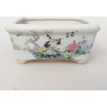 Květináč Mini bonsai miska 8 x 6,5 x 3,5 cm bílá 162902