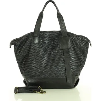Kabelka Marco Mazzini Černá dámská kožená shopper kabelka (v257a) Velikost: ONE SIZE