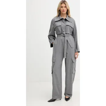 Dámský overall Overal s přídavkem vlny BOSS Daspira 50548121 šedá 09X, vel. 38