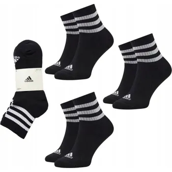 Pánské ponožky Ponožky Adidas 3S C SPW MID 3P černé, velikost 46-47