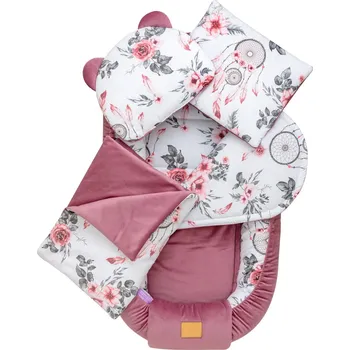 Hnízdečko pro miminko Růžový set na spaní do postýlky