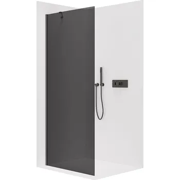Cerano Sprchová zástěna Walk-in Onyx Y L/P, 8 mm, černá matná, grafitové sklo, 60x200 cm, CER-8050BD1136