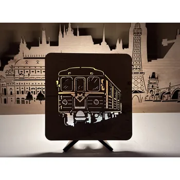 Lampička Li-Go "Metro" lampa 19x19cm provedení povrchu: dub světlý