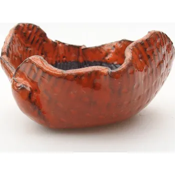 Květináč Keramická Skořápka 8,5 x 8,5 x 5 cm oranžová 162758