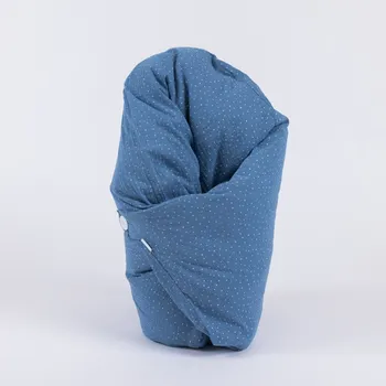 Zavinovačka Tulimese Náhradní povlak mušelínový indigo s puntíky VELIKOST NÁHRADNÉHO POVLAKU: POVLAK 90X90 CM