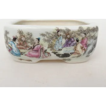 Květináč Mini bonsai miska 8 x 6 x 3 cm bílá 162901