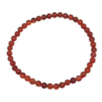 Náramek Karneol, náramek z kuliček 4 mm