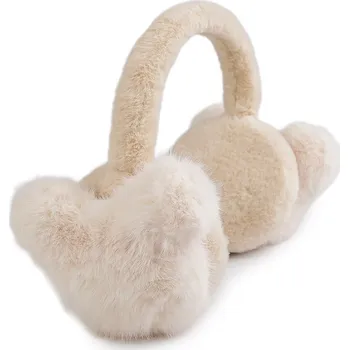Pokrývka hlavy Kožešinové klapky na uši, barva 2 béžová světlá