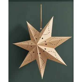 HVĚZDA PŘÍRODNÍ na zavěšení papírová