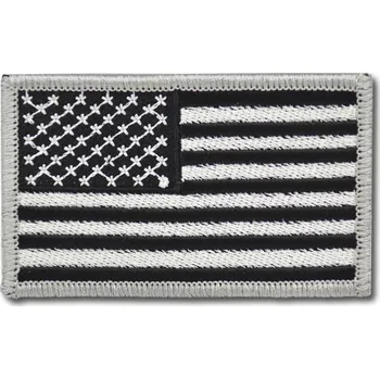 Nášivka Moto nášivka US flag BW 8 cm x 5 cm