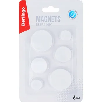 Kancelářský nábytek Kancelářské MAGNETY na Magnetické Tabule 20/30/40mm SADA 6 Kusů Berlingo