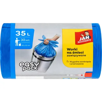 Pytle na odpadky Sáčky na odpad EASY PACK o objemu 35l, 30 ks, modré, Jan Niezbędny