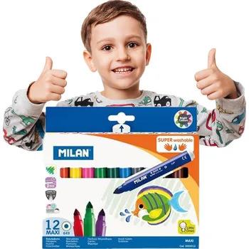 Fixy barevných fixů, fixy na poznámky Milan 12 ks