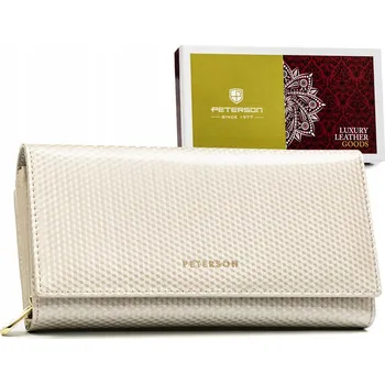 Peněženka Peterson peněženka z pravé kůže béžová - dámská