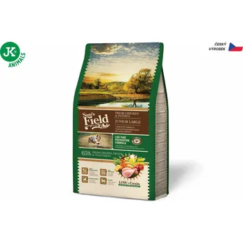 Krmivo pro psa Sam's Field Low Grain Junior Large Chicken & Potato (superprémiové krmivo pro štěňata a mladé psy velkých a obřích plemen) (Sam's Field Low Grain Junior Large Chicken & Potato. Superprémiové bezpšeničné krmivo s vysokým obsahem kuřete 29 % a kuřecích jate