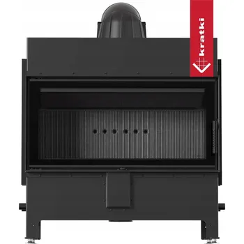 Krbová vložka VZDUCHOVÝ OCELOVÝ KRB LUCY 16 kW krbová vložka rekuperace BLACK