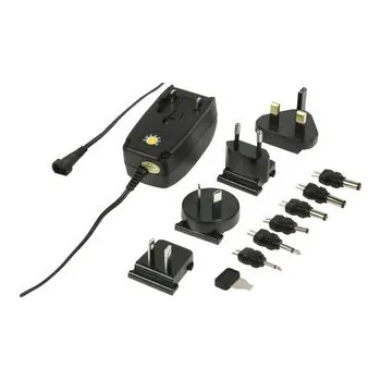 Napájecí adaptér 230V/3-12V 1000mA s LED indikací, mezinárodní