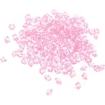 Dekorační kamínky krystaly Světle růžové 95g ±5% průvlek
