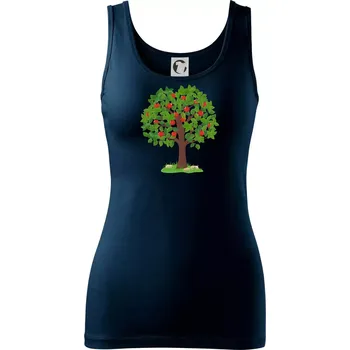 Dámské tričko Obrázek Jablko nepadá daleko od stromu - Dámské tílko - L ( Námořní modrá (velmi tmavá - téměř černá) )