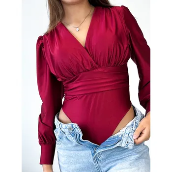 Dámské saténové červené body, VELIKOST UNI ( XS, S, M )