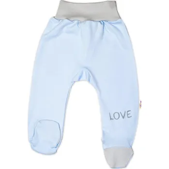 Dětská móda Baby Nellys Kojenecké polodupačky, modré - Love Velikost: 68 (3-6m)