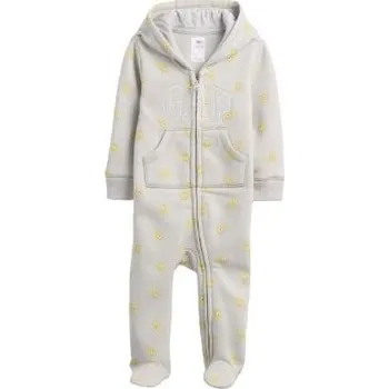 Dětský overall Dětský overal GAP V-FASH LOGO FTD 1PC 6-12M Šedá, Žlutá