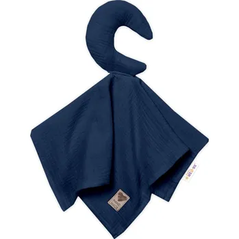 Dětský pokoj Baby Nellys Mušelínový mazlíček, přítulníček Měsíček, tmavě modrá