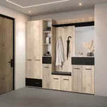 Předsíňová sestava Zemura bílý dub/černá