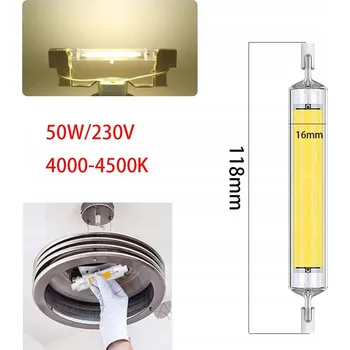 Žárovka R7S Stmívatelná LED COB žárovka 4000K 50W 118*16mm 230V neutrální bílá