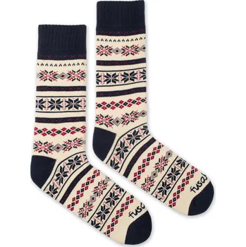 Dámské ponožky Ponožky Froté Nordic béžovo modré L (43-46)