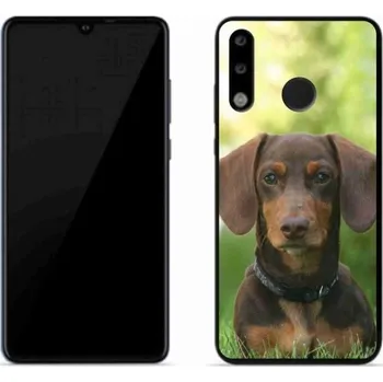 Pouzdro na mobilní telefon Gelový obal mmCase na mobil Huawei P30 Lite - hnědý jezevčík