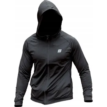 Pánská mikina Kompresní funkční mikina s kapucí Obsidian Black, dlouhý rukáv