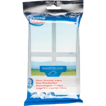 Utěrka Vlhčené ubrousky bavlna Lifetime Clean v balení 40 ks, bílá barva